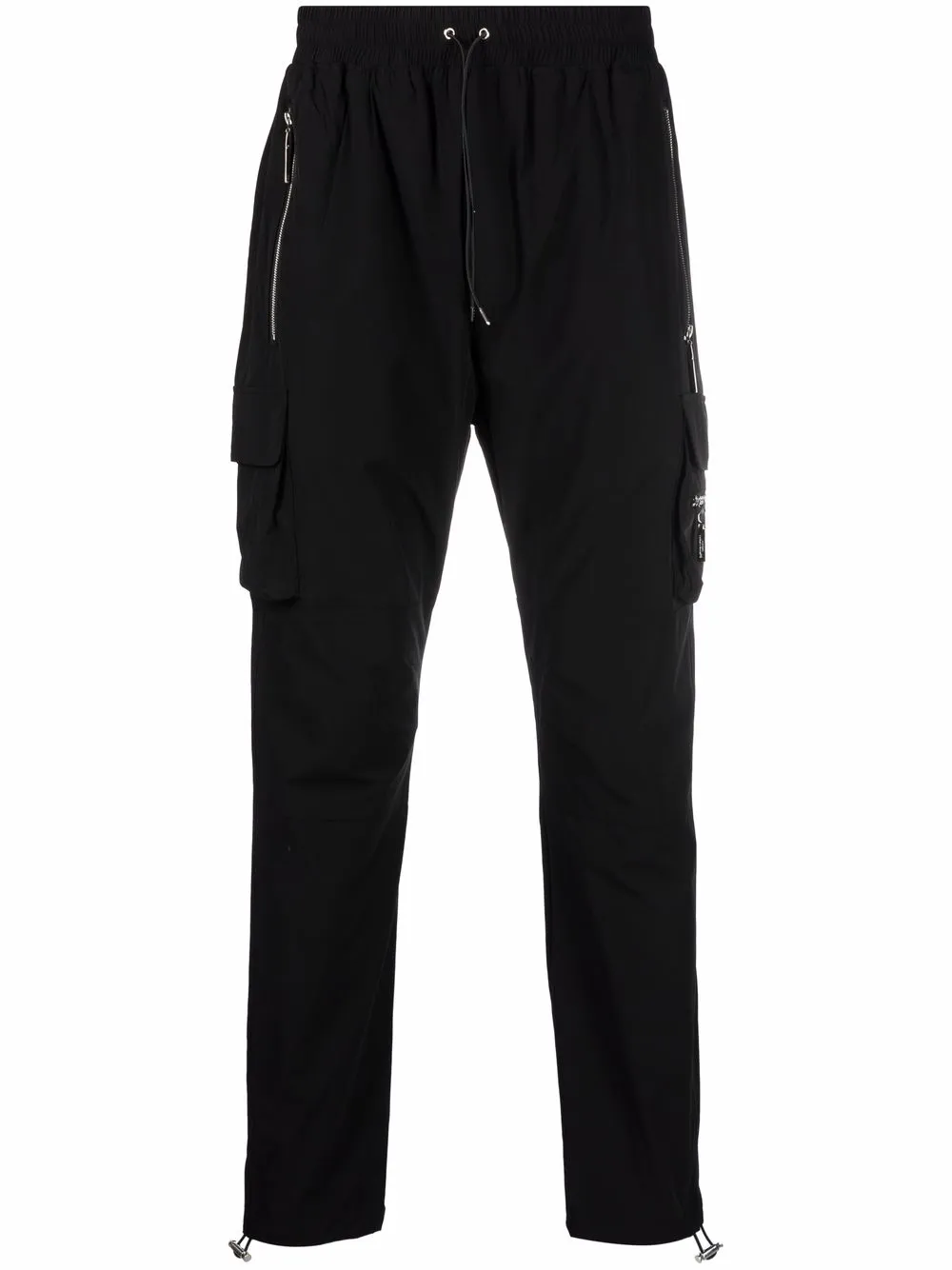 

costume national contemporary drawstring cargo trousers - Black