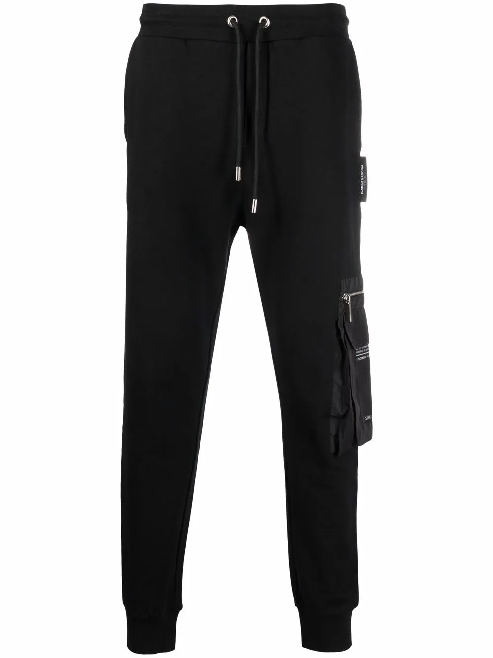 

costume national contemporary side zipped-pocket detail trousers - Black