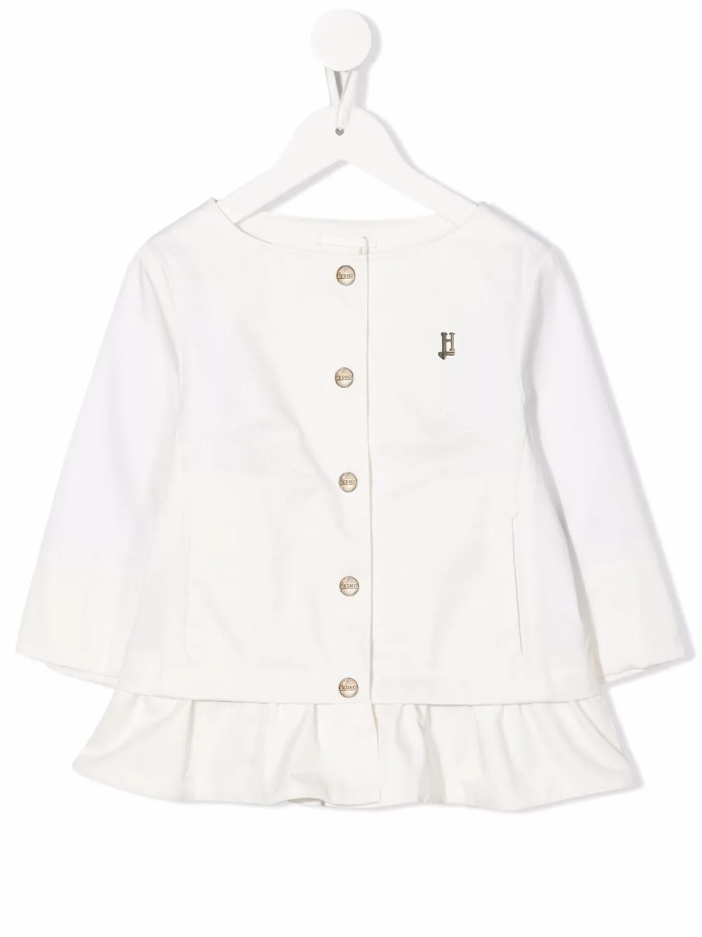 

Herno Kids lightweight peplum-hem jacket - White