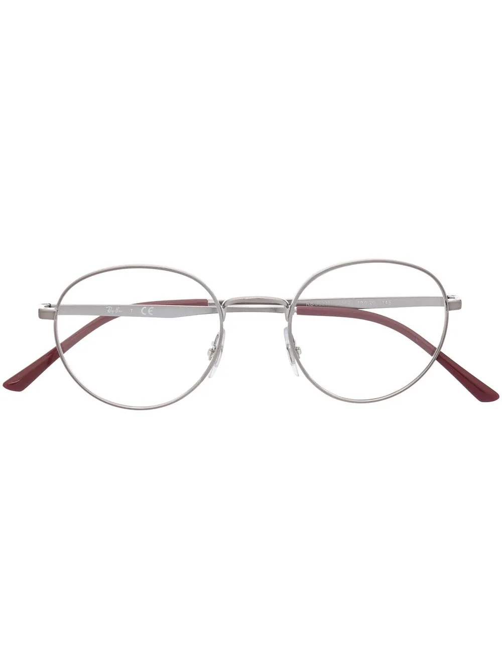 

Ray-Ban polished-effect round-frame glasses - Silver