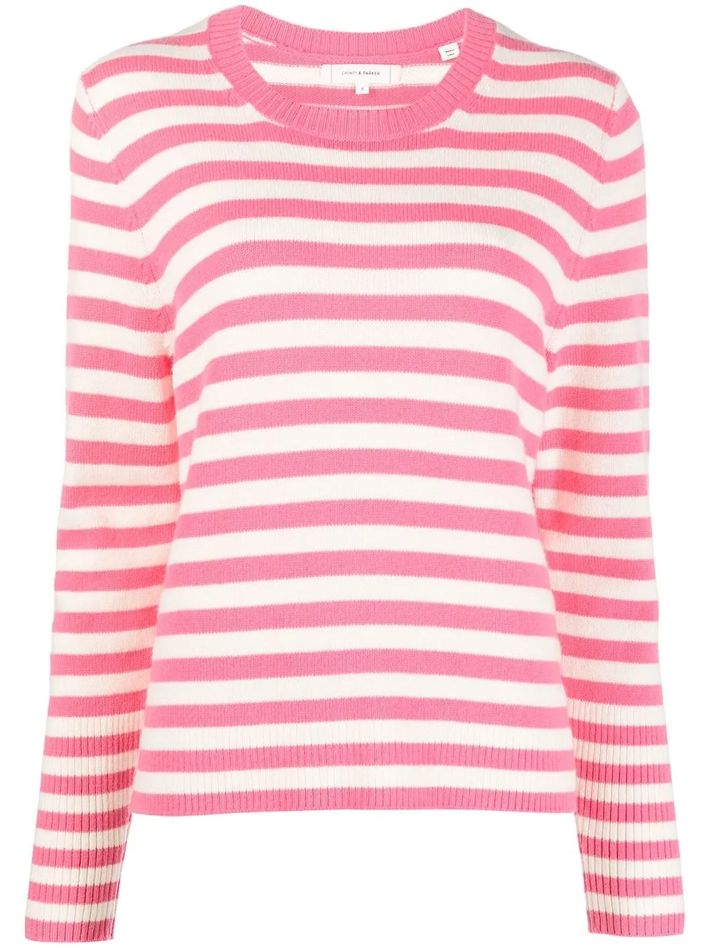 

Chinti and Parker striped wool-cashmere jumper - Pink