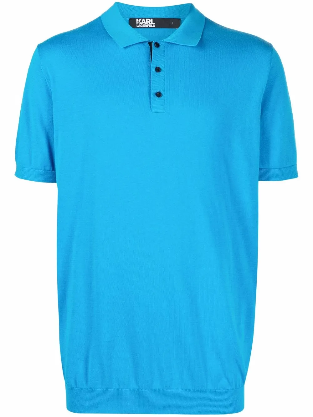 

Karl Lagerfeld playera tipo polo manga corta - Azul