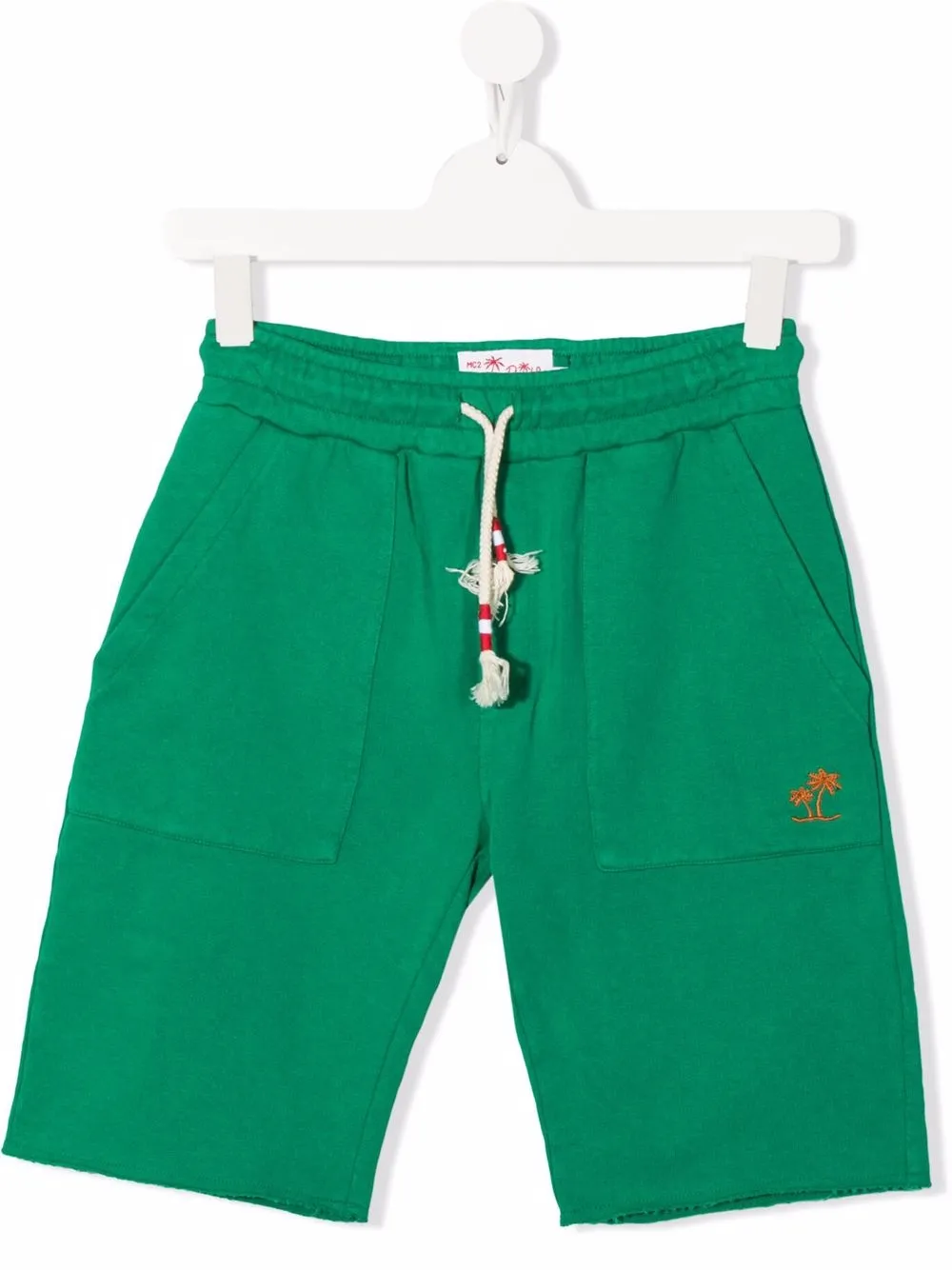 

MC2 Saint Barth Kids bermudas con parche del logo en la parte trasera - Verde