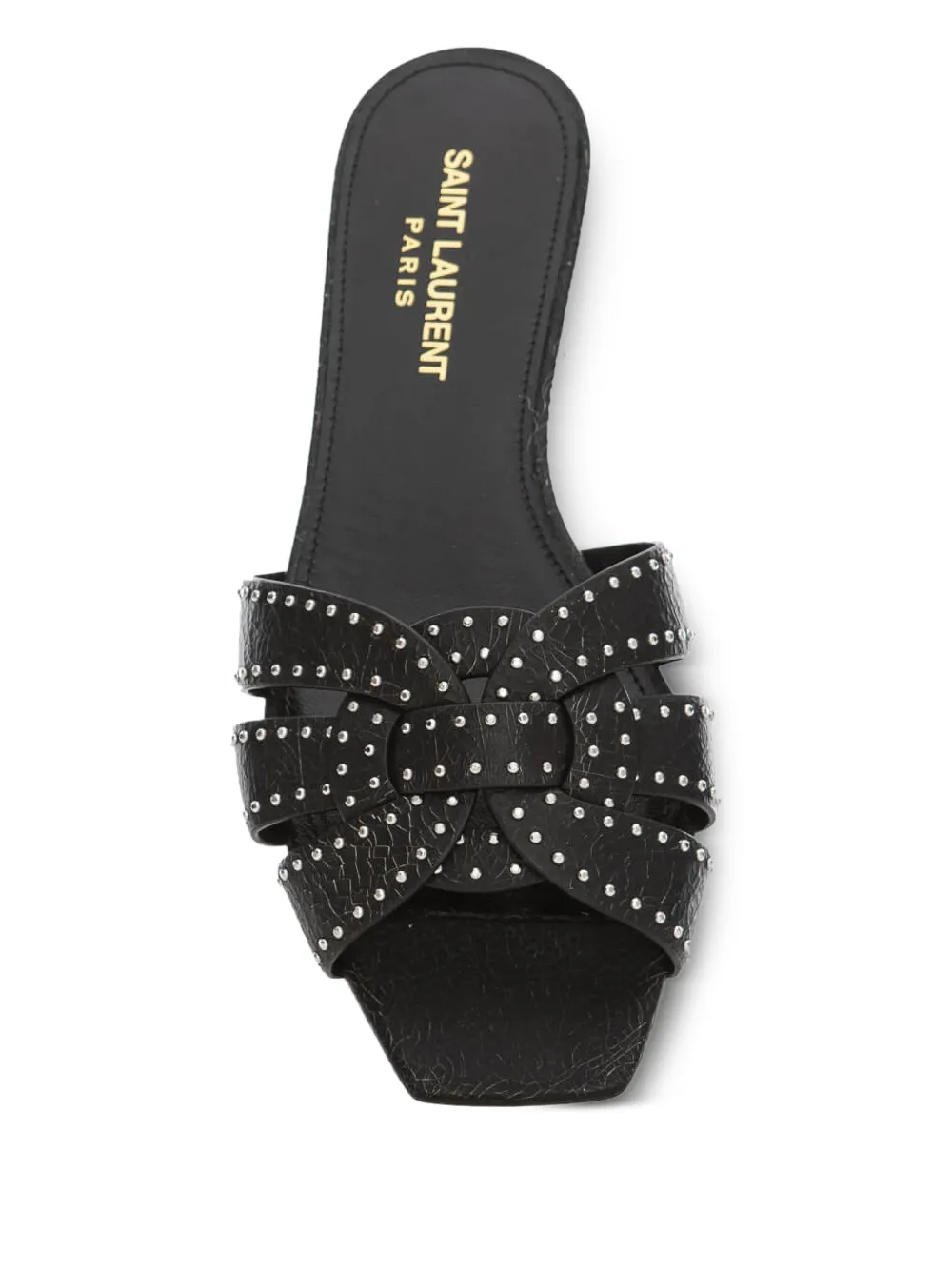 Saint Laurent Sandalen met studs Zwart