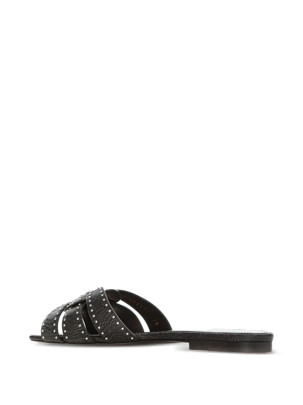 Saint Laurent Sandalen met studs Zwart