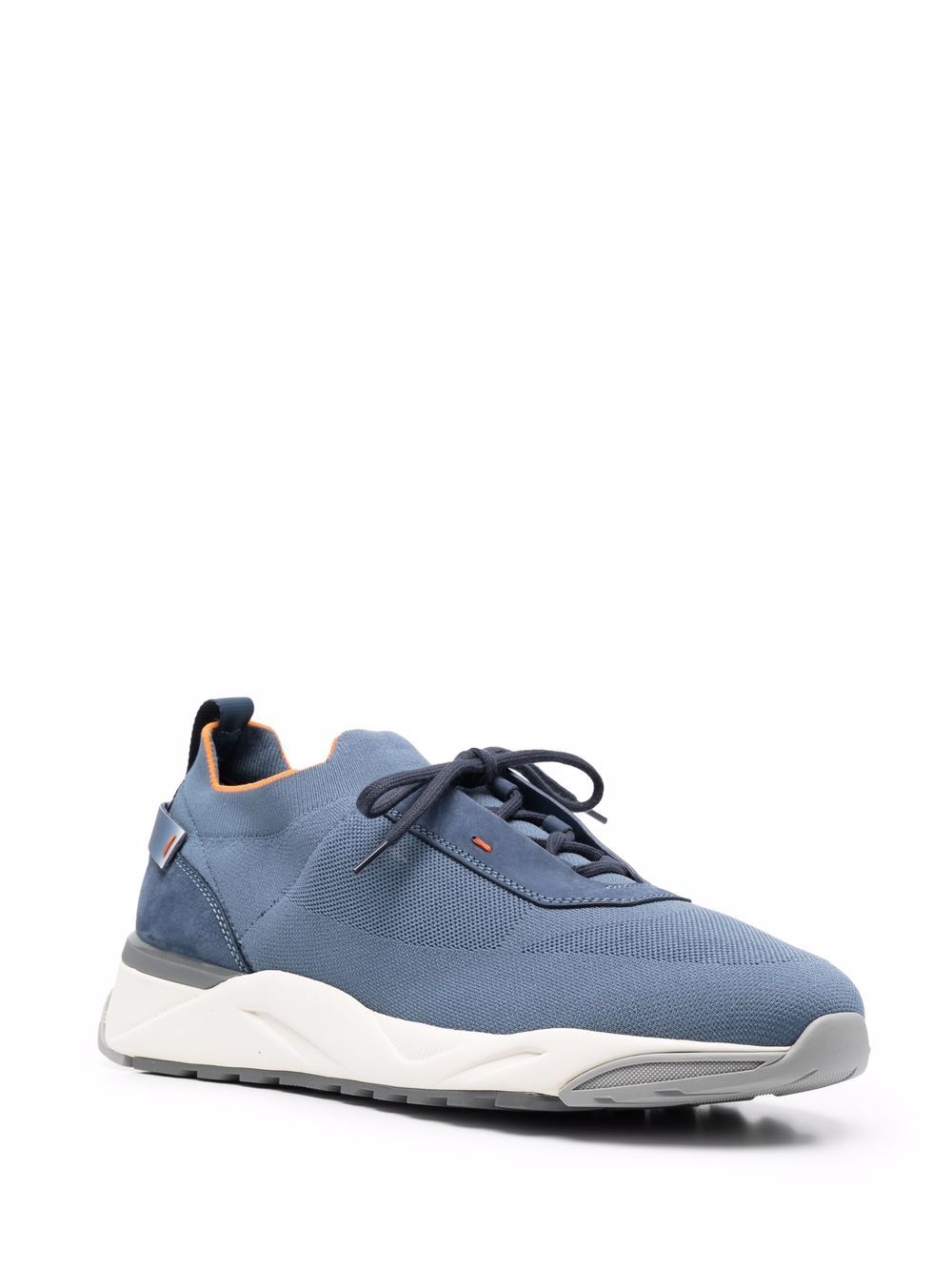 Santoni Sneakers met logopatch - Blauw