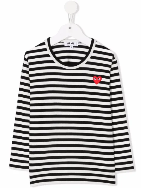 Comme Des Garçons Play Kids heart-patch cotton T-shirt