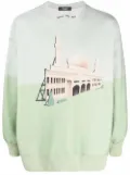 Undercover building-print sweatshirt - Green