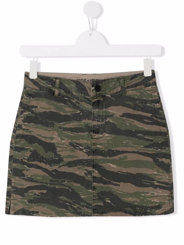 army print skirt