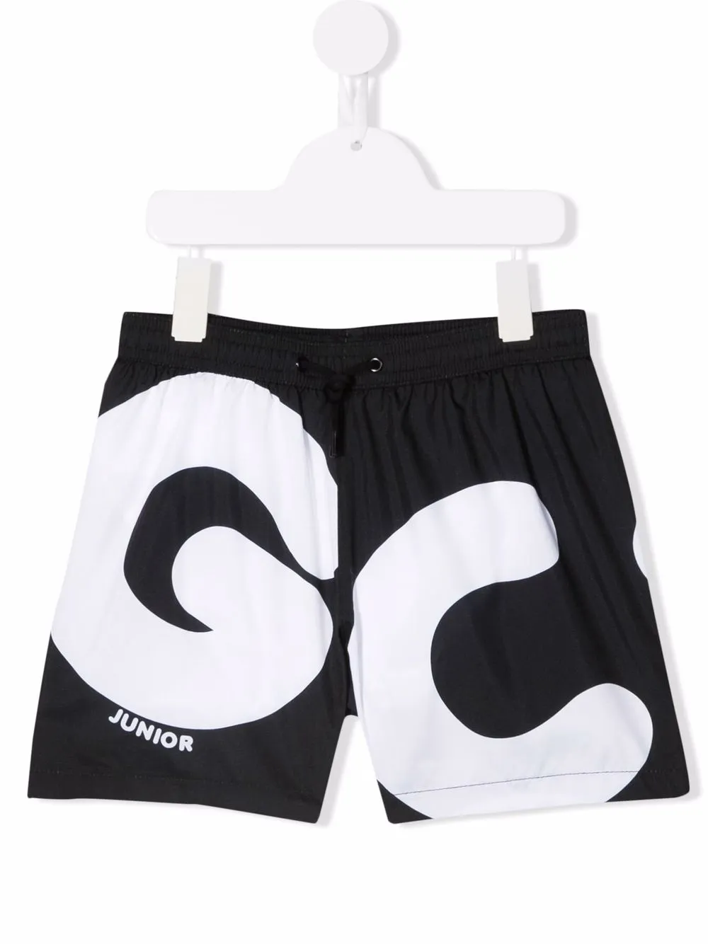 

Gcds Kids shorts de playa con logo estampado - Negro