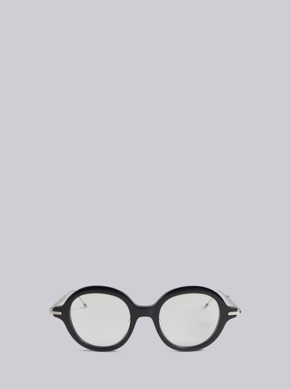THOM BROWNE NAVY AND SILVER ROUND GLASSES