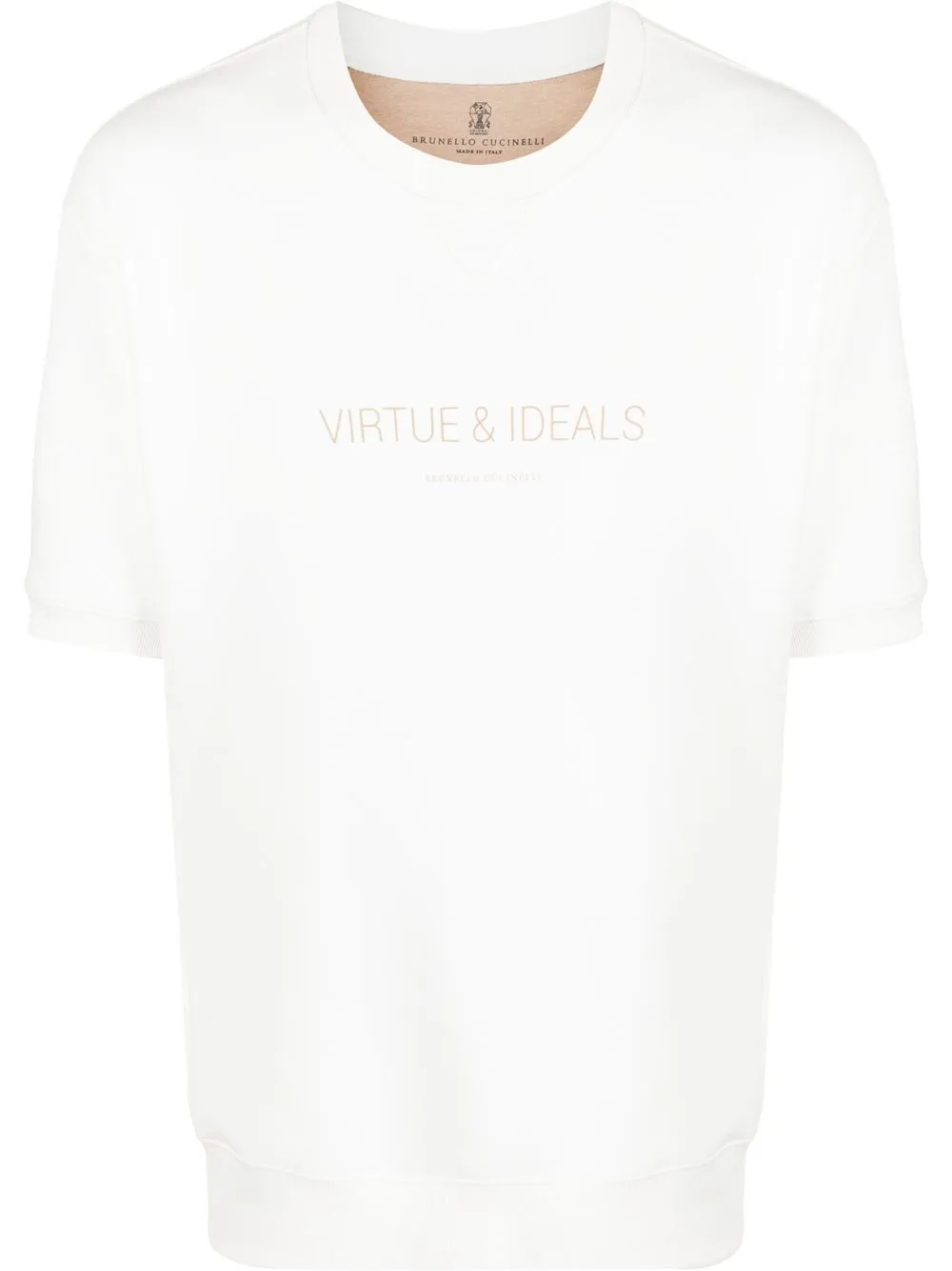 

Brunello Cucinelli playera con eslogan estampado - Blanco