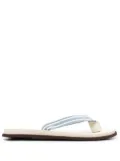 Brunello Cucinelli stripe detailing flip flops - Neutrals