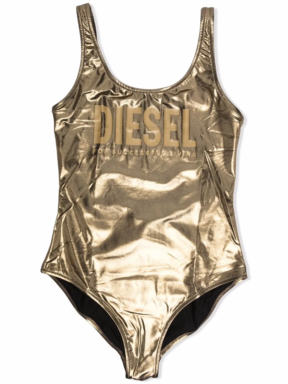 

Diesel Kids traje de baño con efecto metalizado y logo - Amarillo