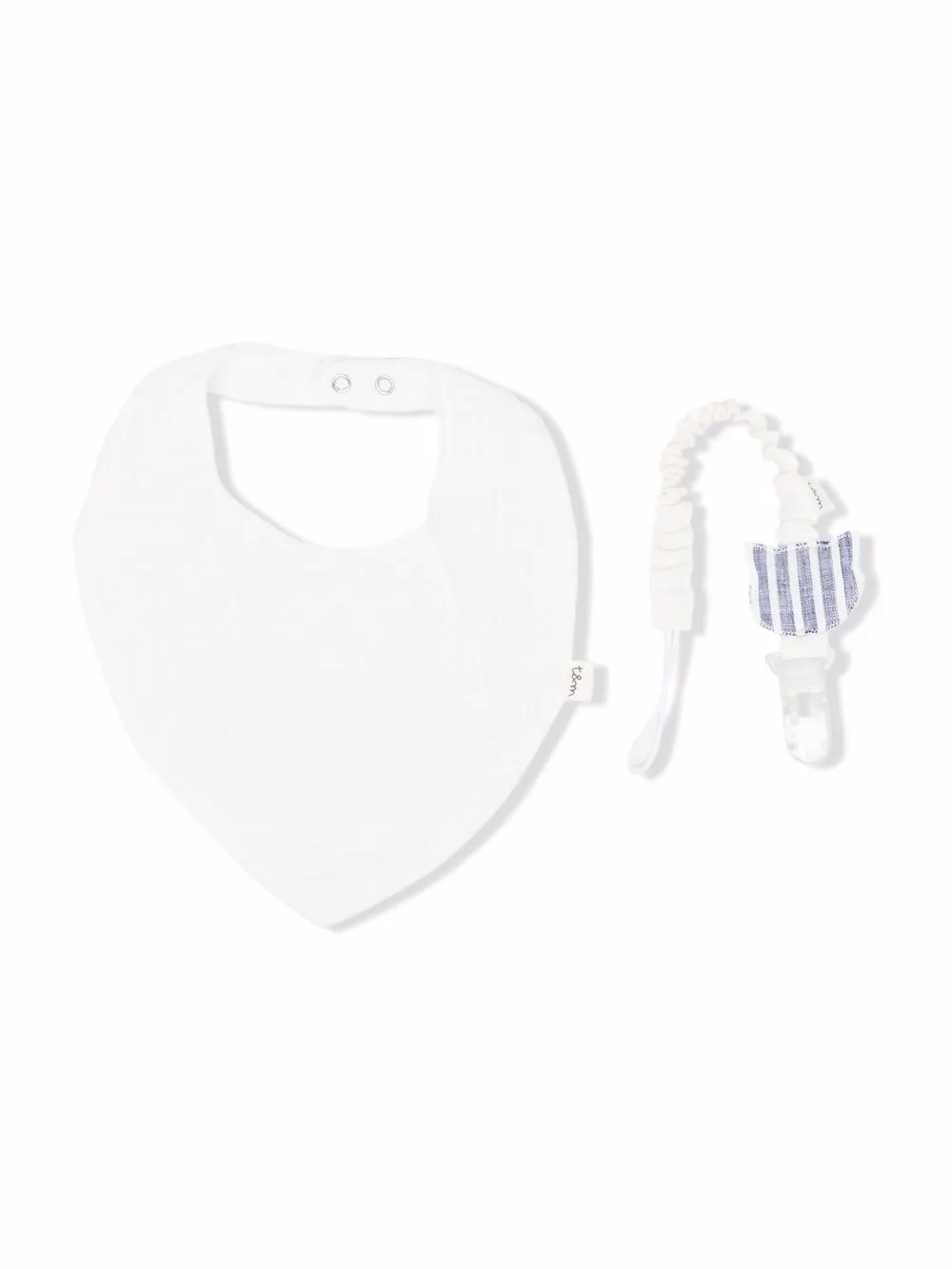 

TEDDY & MINOU striped bib set - White