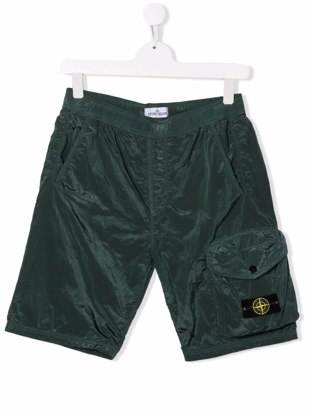 

Stone Island Junior logo-patch swim shorts - Green