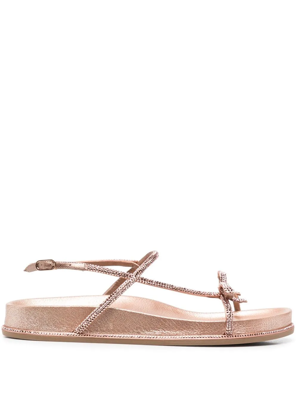 

René Caovilla moulded-sole embellished-strap sandals - Pink