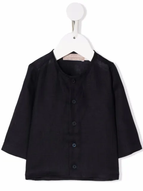 La Stupenderia round-neck linen jacket