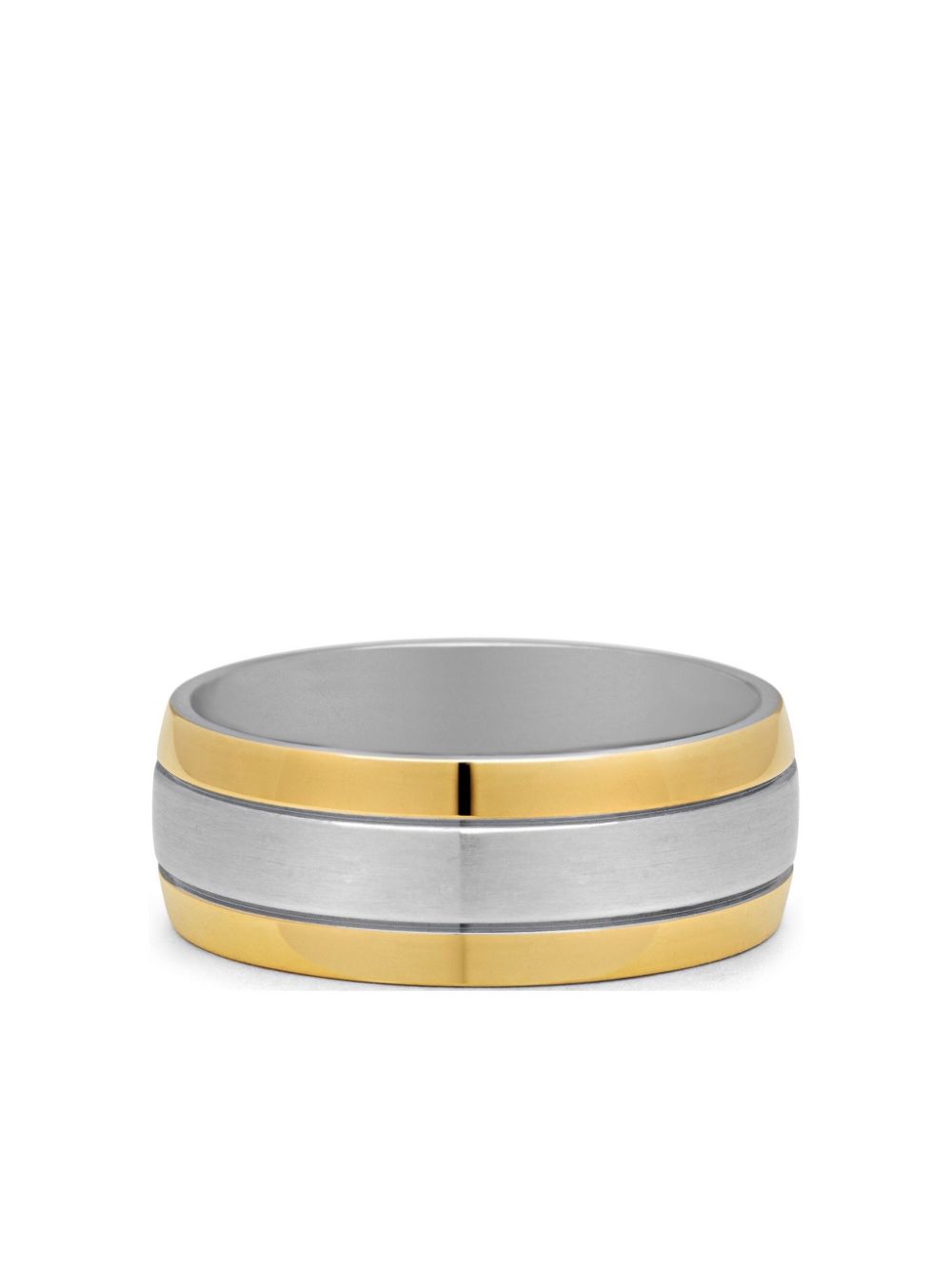 Nialaya Jewelry two-tone wide-band ring - Silver