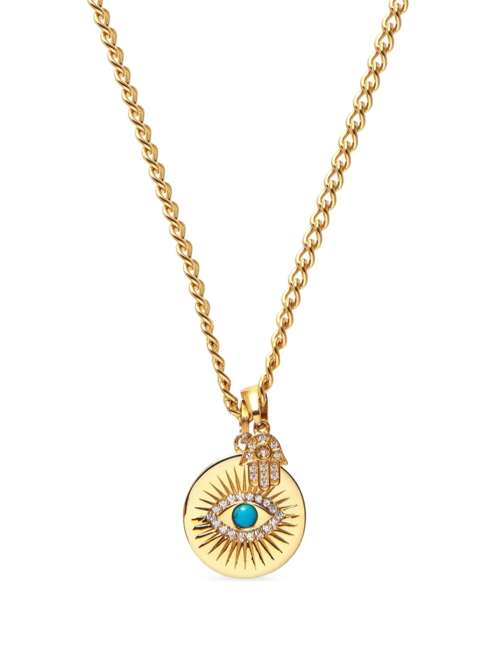 Nialaya Jewelry Evil Eye & Hamsa Hand ネックレス - ゴールドトーン Nialaya Jewelry Evil Eye & Hamsa Hand ネックレス - ゴールドトーン