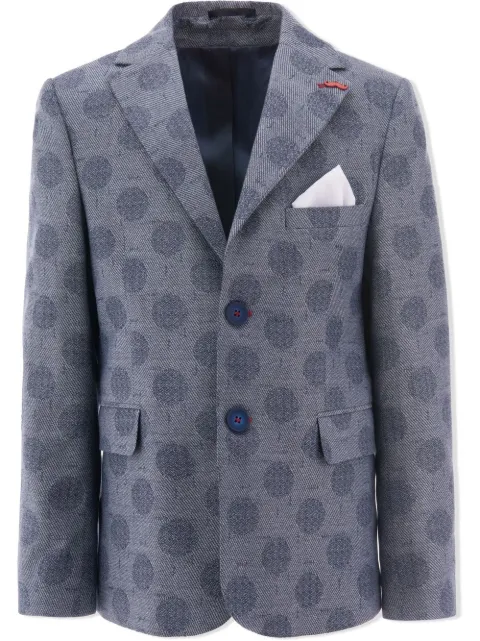 Moustache polka-dot cotton blazer