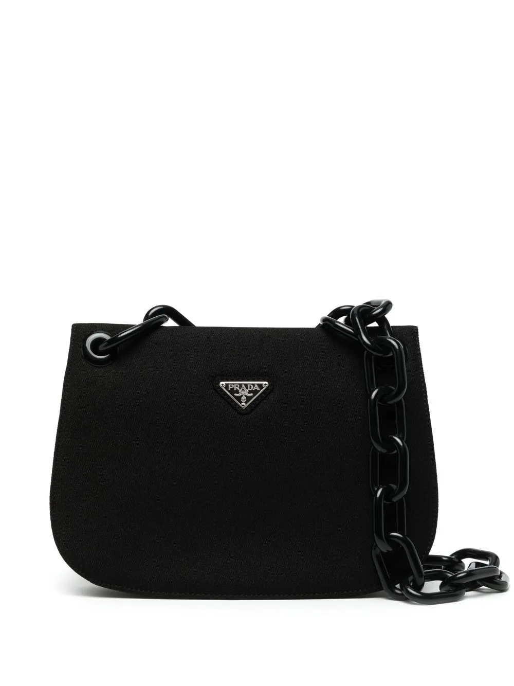 Prada Pre-Owned 2000s Triangle Logo Chunky Chain Shoulder Bag 