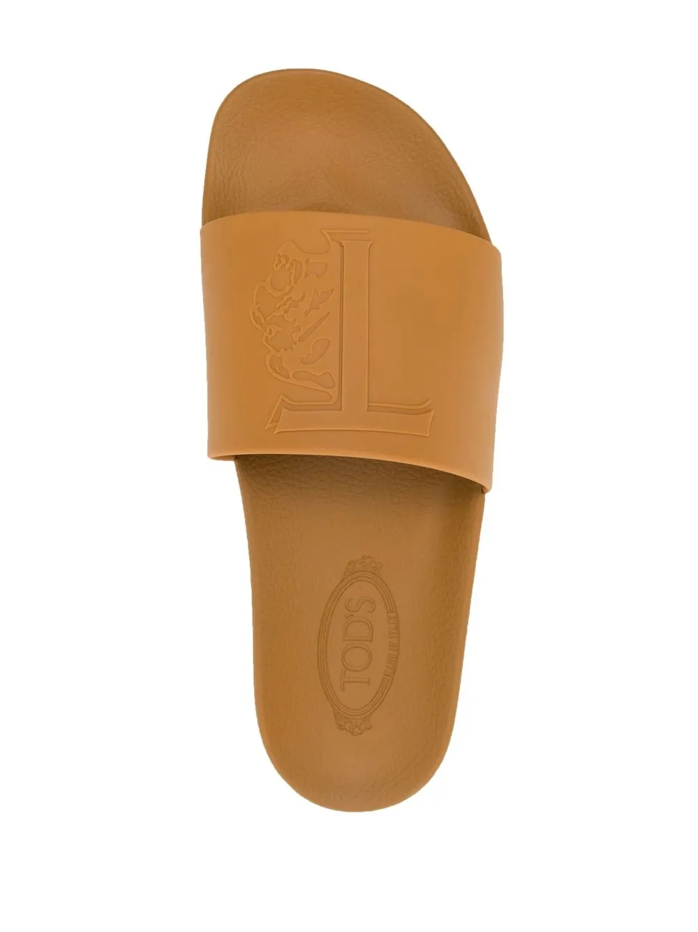 Tod's Logo-embossed Pool Sliders In Brown