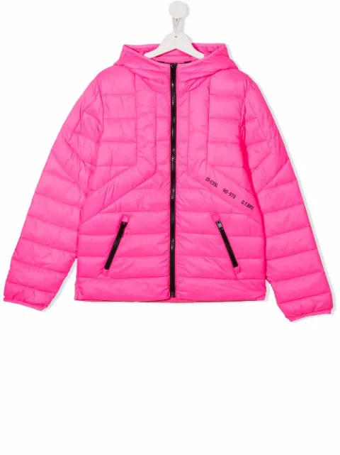 Diesel Kids جاكيت مبطن بسحاب وهودي