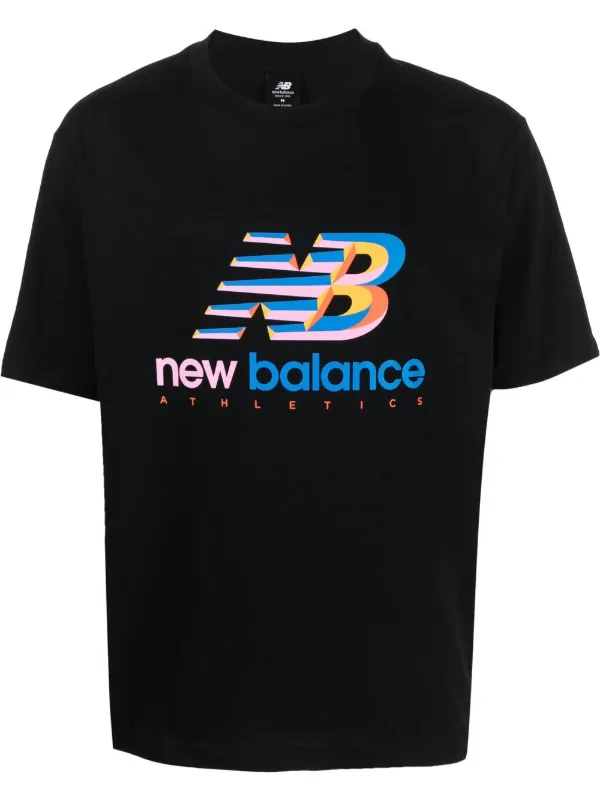 New Balance logo-print T-shirt - Farfetch