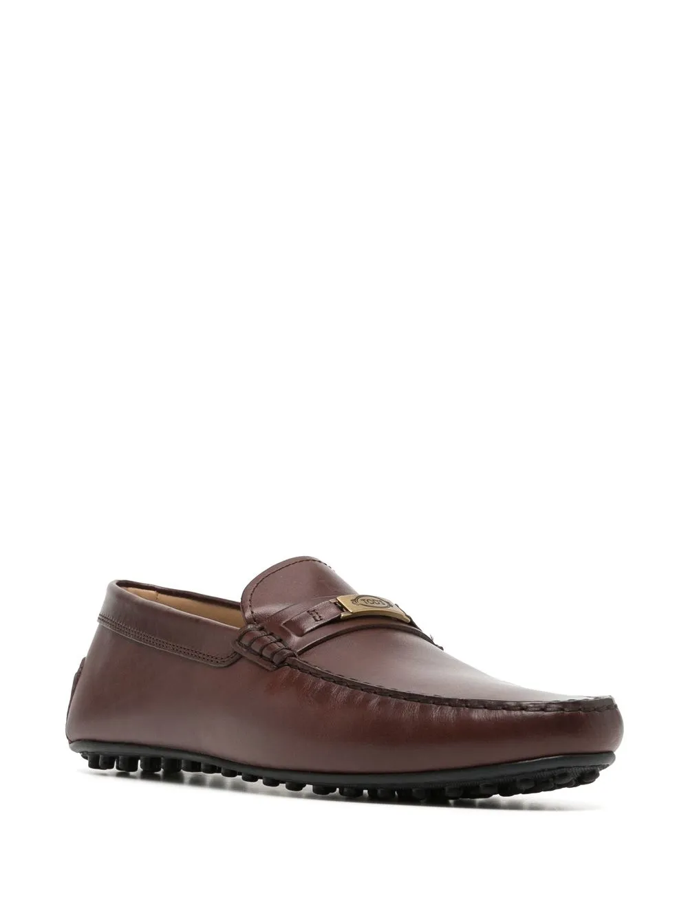 Tod's Loafers met logoplakkaat - Bruin