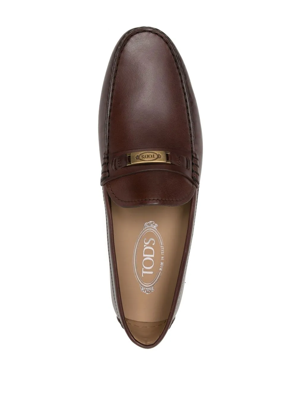 Tod's Loafers met logoplakkaat Bruin