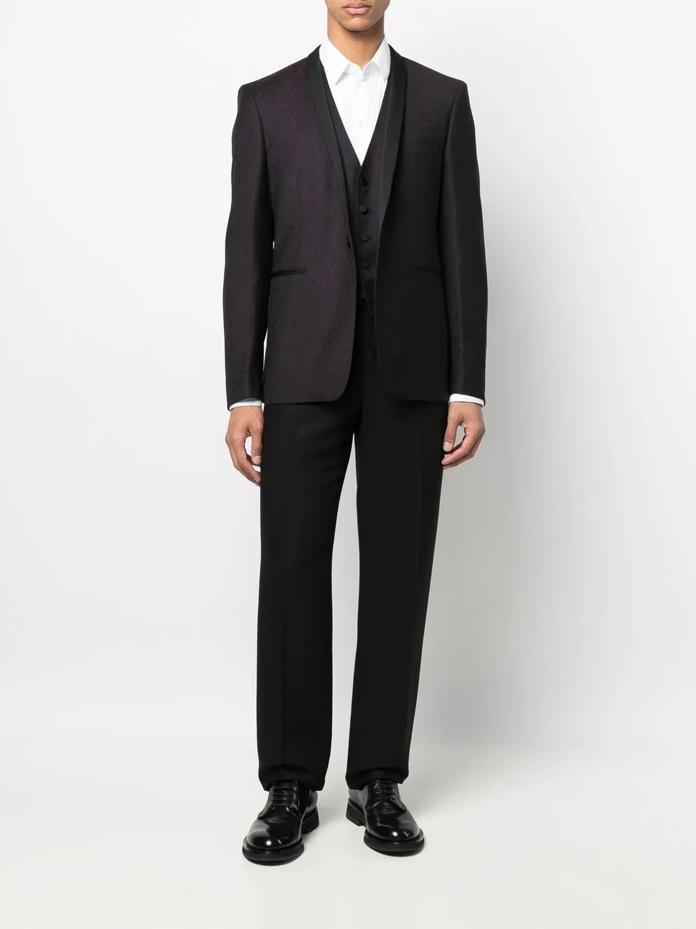 Tagliatore Paisley-jacquard Single-breasted Blazer In Black
