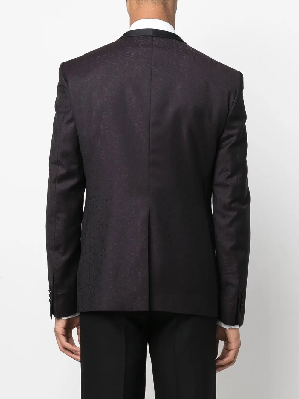 Tagliatore Paisley-jacquard Single-breasted Blazer In Black