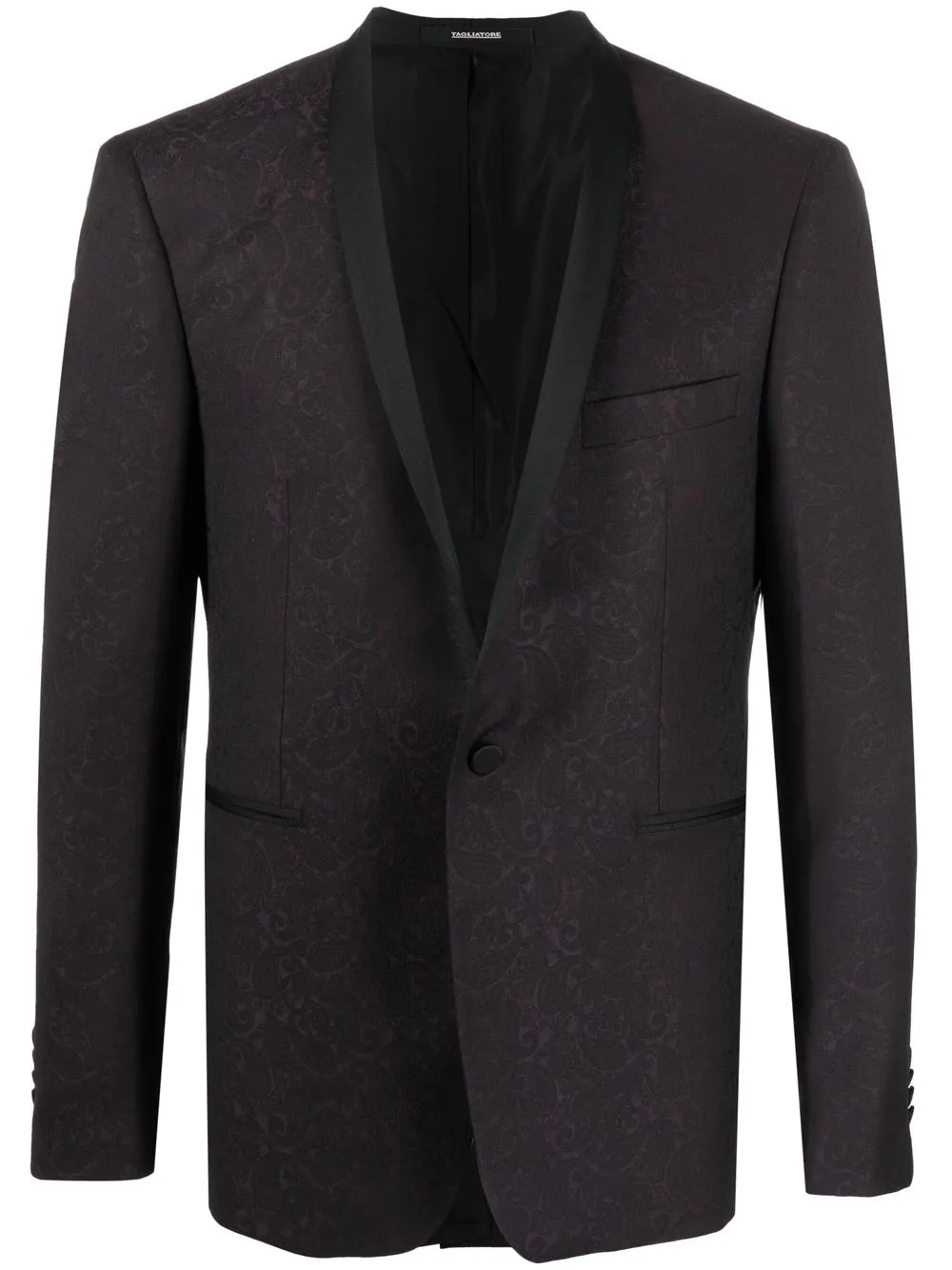Tagliatore Paisley-jacquard Single-breasted Blazer In Black