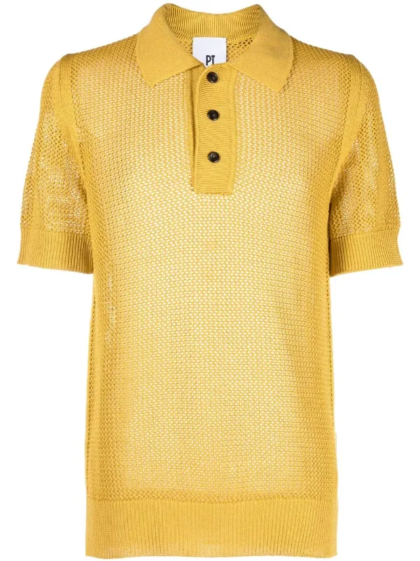 PT TORINO open-knit short-sleeve Polo 