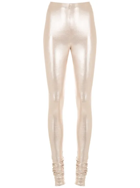 Adriana Degreas metallic-effect leggings