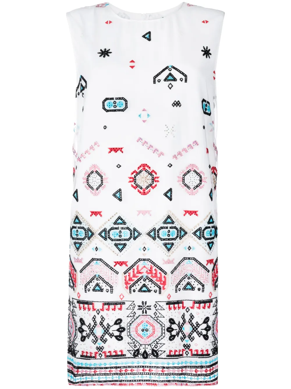 

Ermanno Scervino slip dress midi con estampado gráfico - Blanco