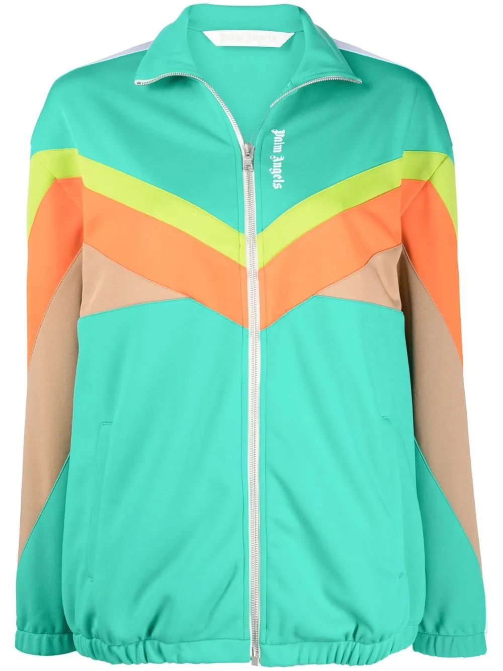 

Palm Angels chamarra deportiva con diseño color block - Verde