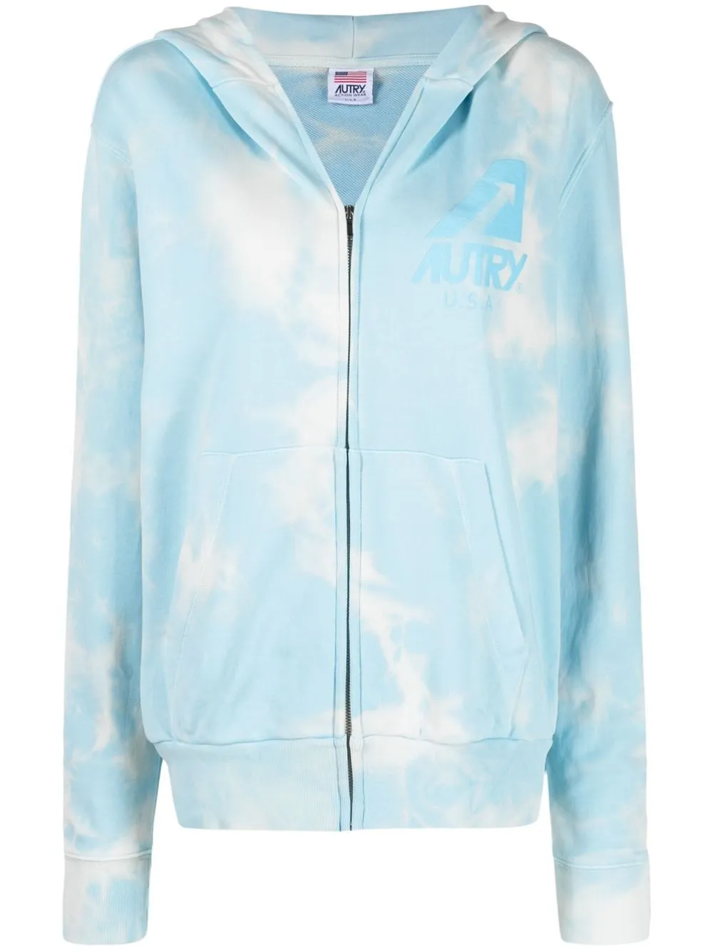 

Autry hoodie con logo estampado y cierre - Azul