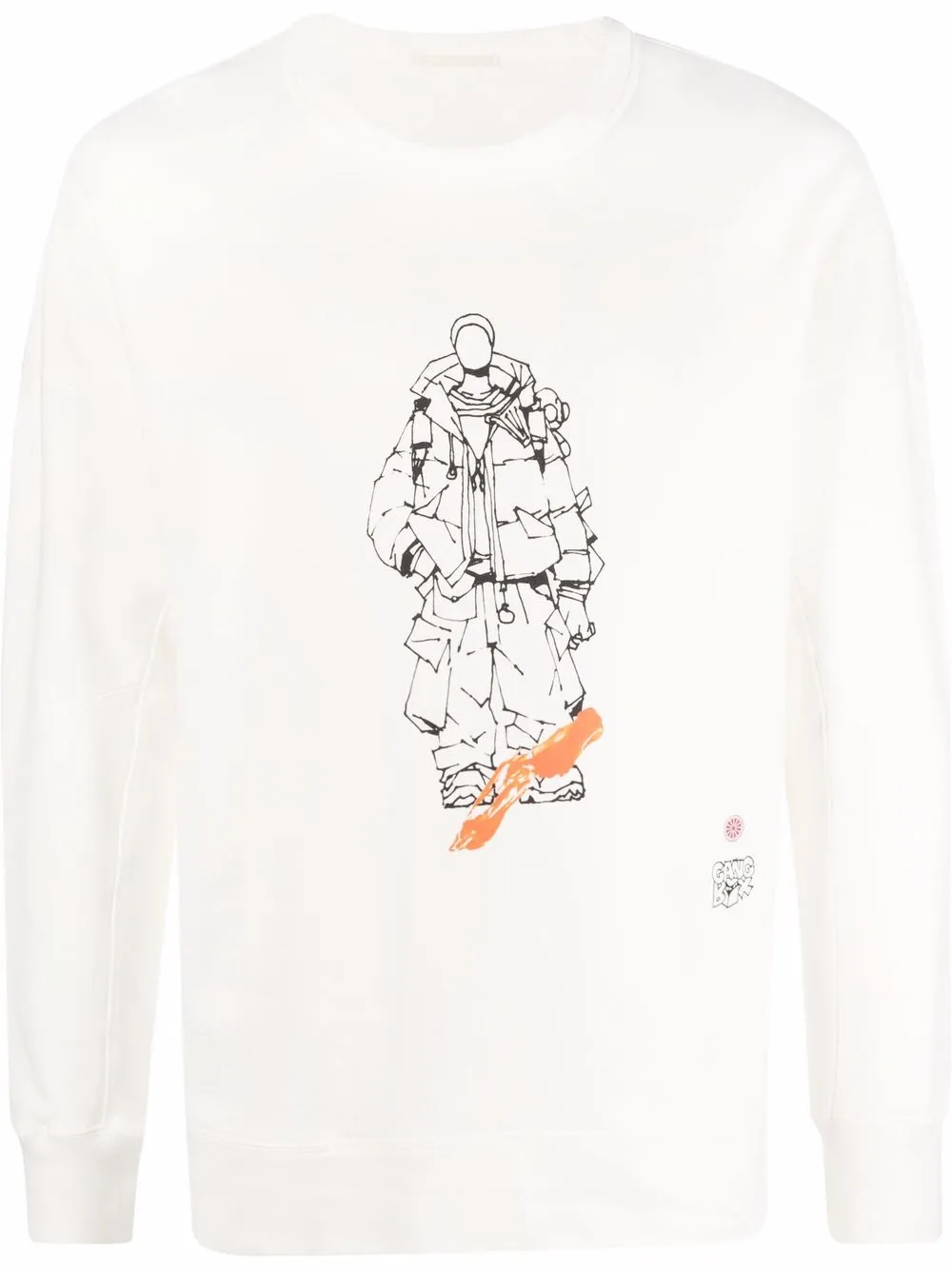 

Ten C sudadera con estampado gráfico - Blanco