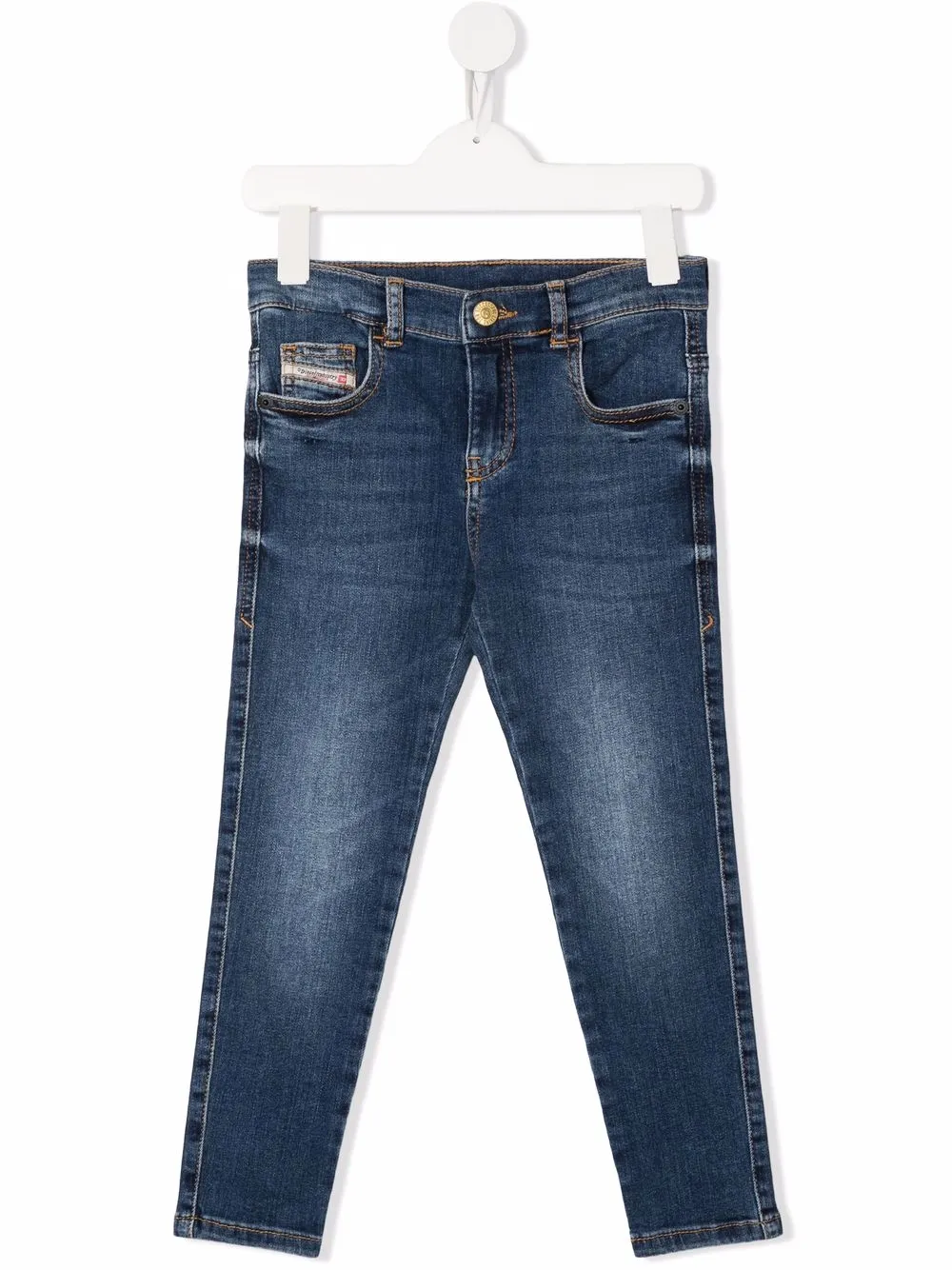 

Diesel Kids jeans slim con tiro bajo - Azul