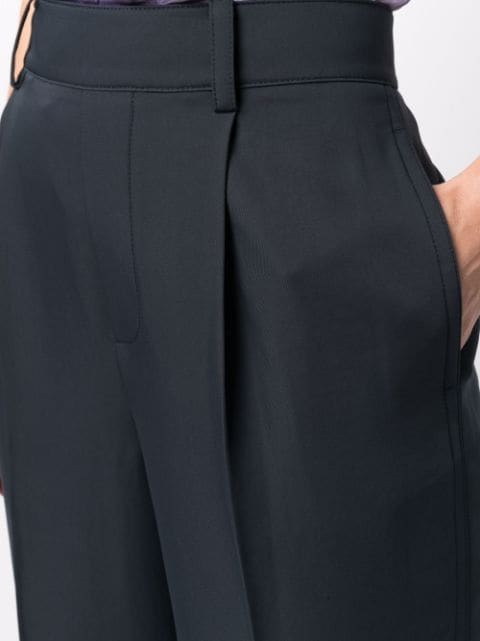 Vince Pleated Cropped Trousers - Farfetch
