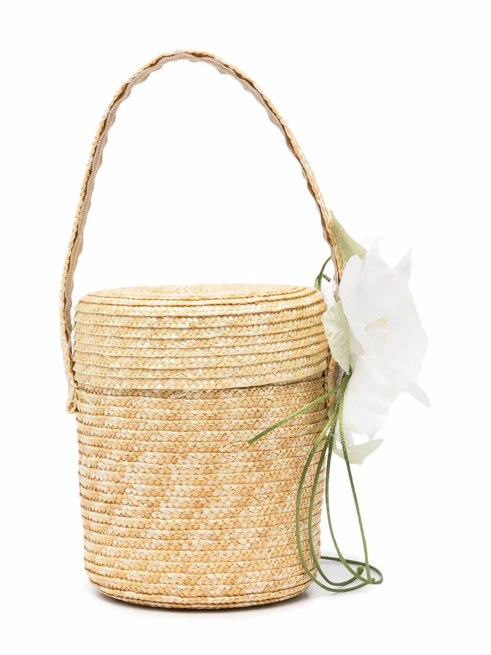 

Piccola Ludo bolsa bucket con aplique floral - Neutro