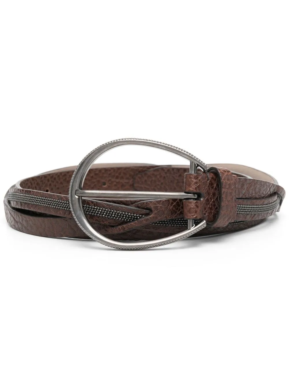 

Brunello Cucinelli twisted leather belt - Brown