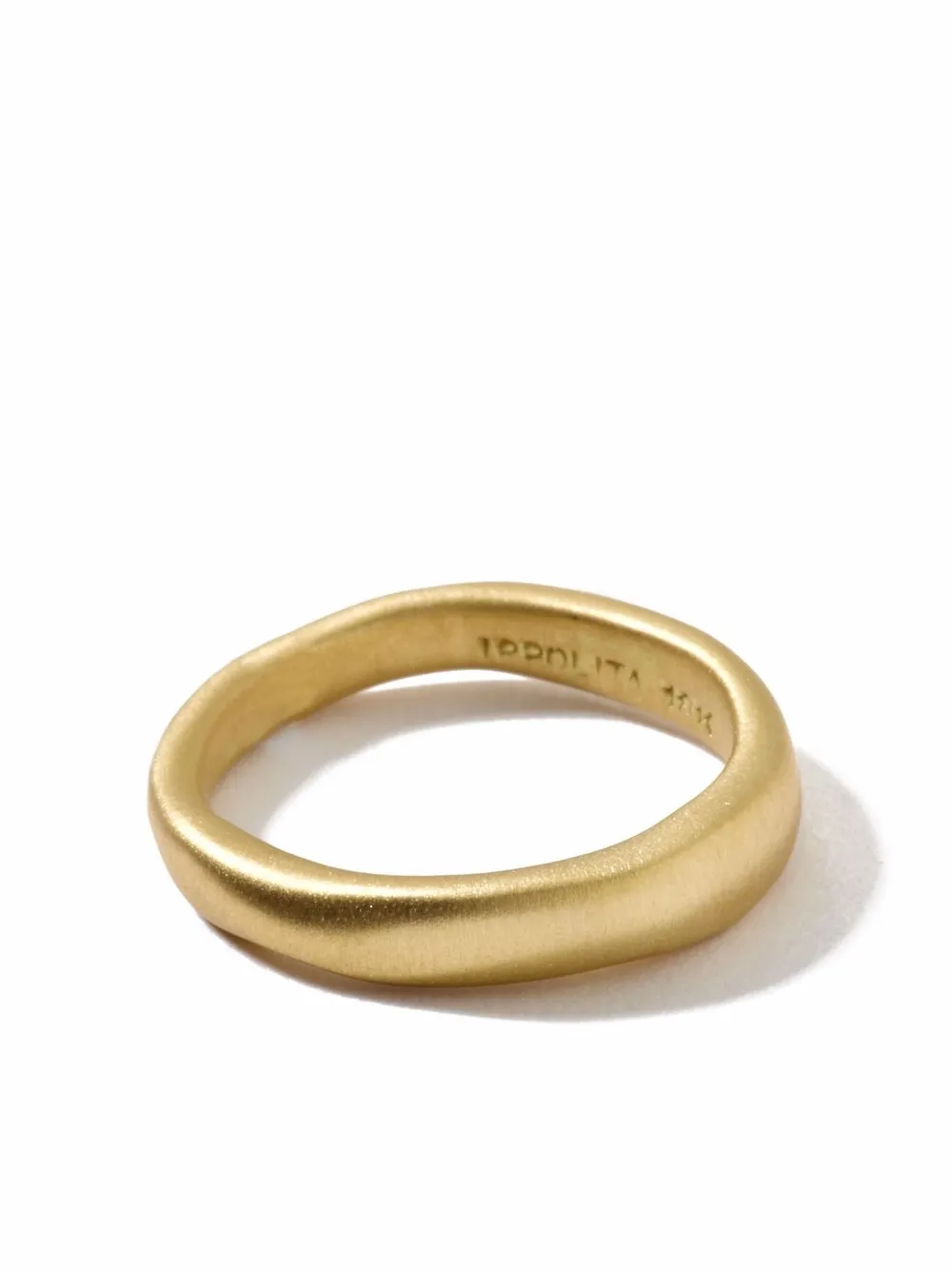 18kt gold Classico Matte Wide Squiggle ring