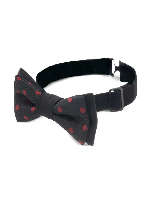 Moustache polka dot print bow tie