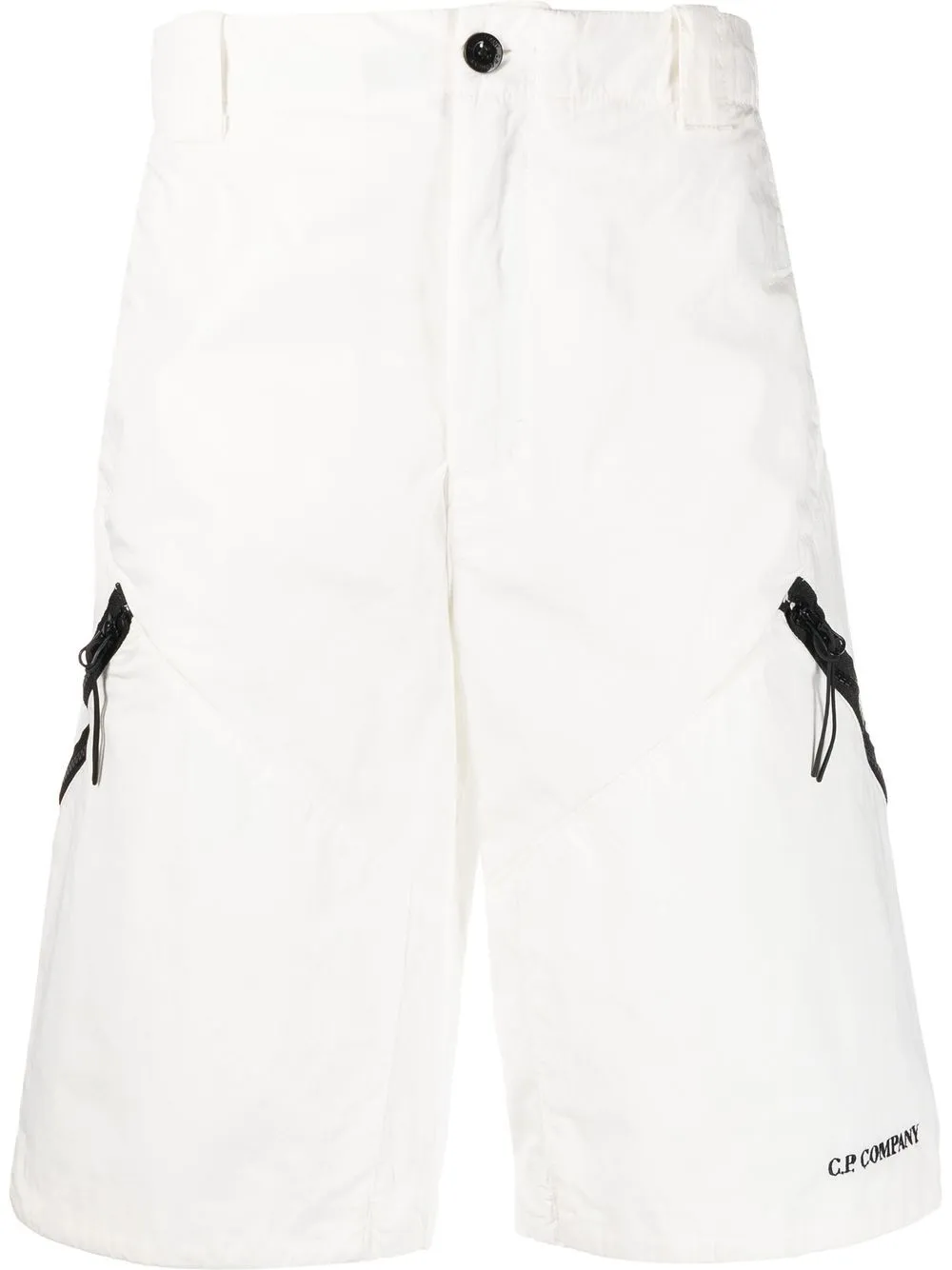 

C.P. Company shorts con logo estampado - Blanco