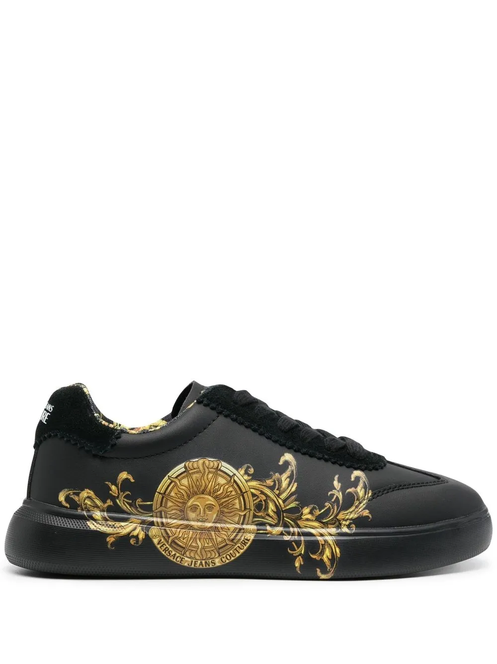 

Versace Jeans Couture Barocco-print lace-up sneakers - Black