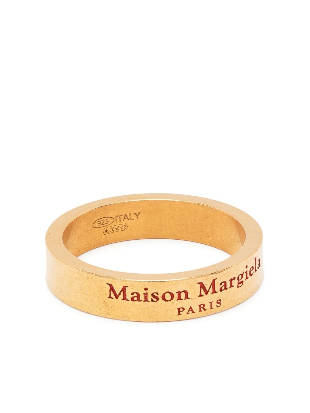 

Maison Margiela anillo con logo grabado - Dorado