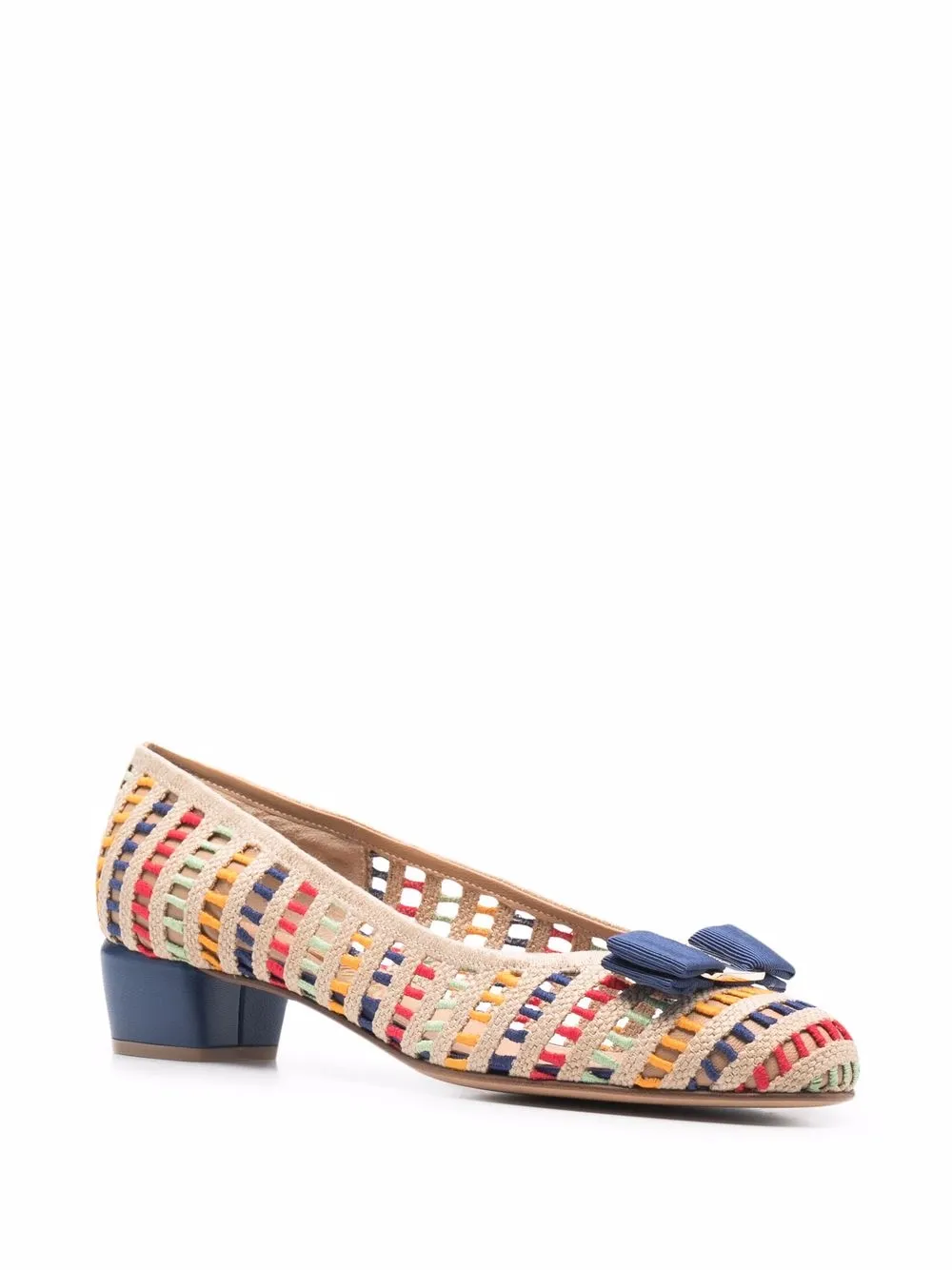 Ferragamo Vara woven ballerinas Neutrals